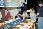 Literature table with Jack Herer in the background