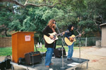 Band singing at Medical Marijuana Rally in Monterey